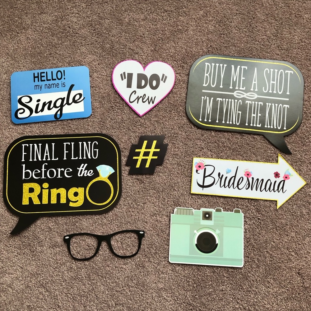 Bachelorette Party Photo Props/Signs/Table Decor